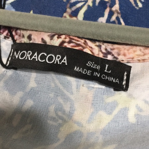 Noracora, Cotton Multicolored, short sleeve, Blouse. NWT - Picture 6 of 7